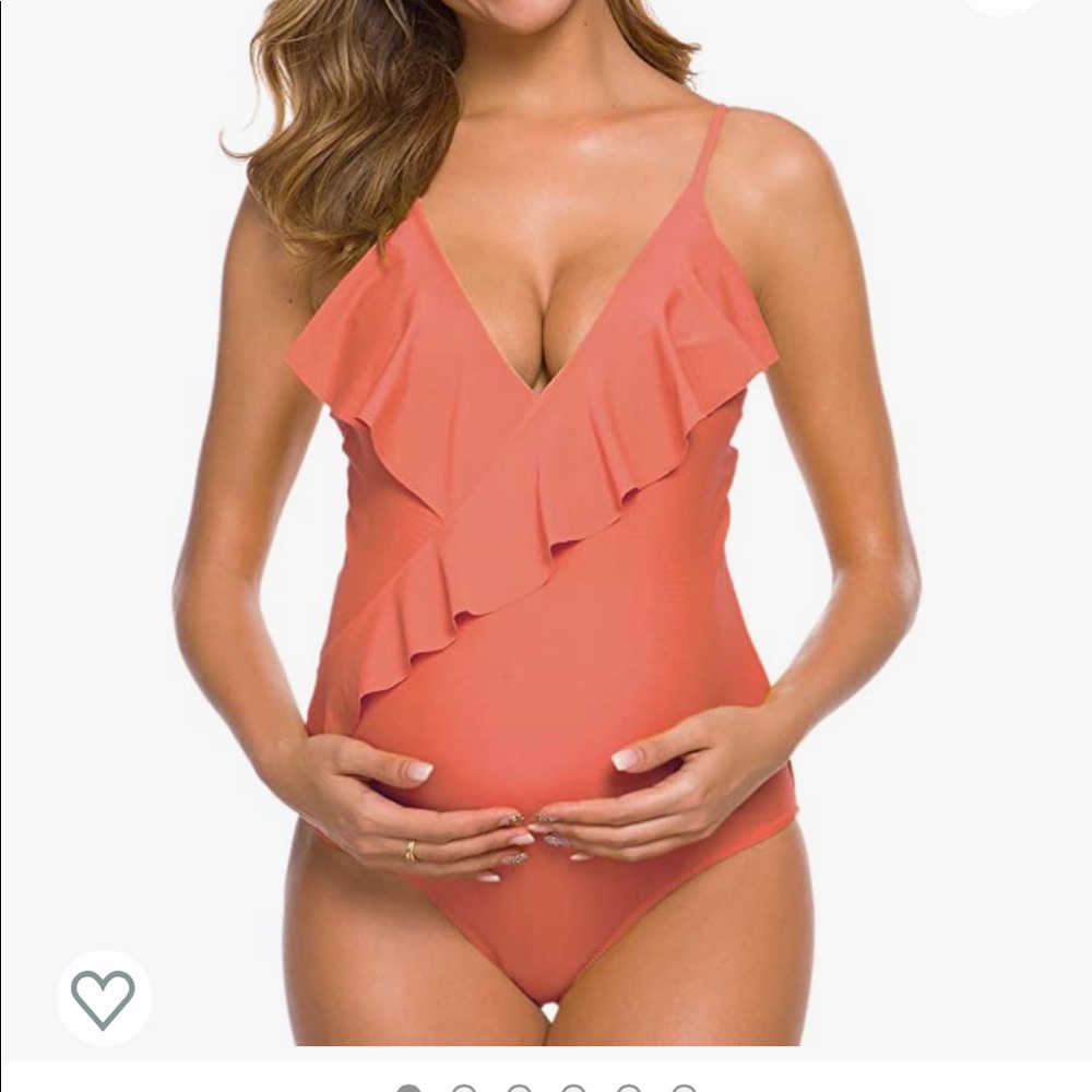 Coral Maternity Swimsuit